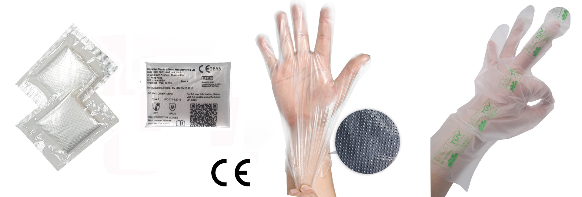 CE CERTIFIED PLASTIC GLOVES